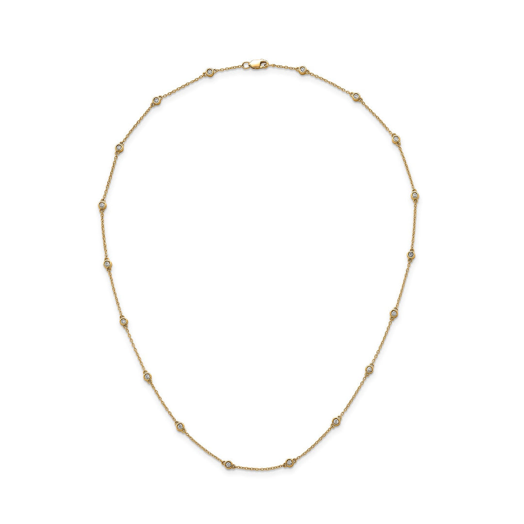 0.40ct Lab Grown Diamond Necklace in 9K Yellow Gold