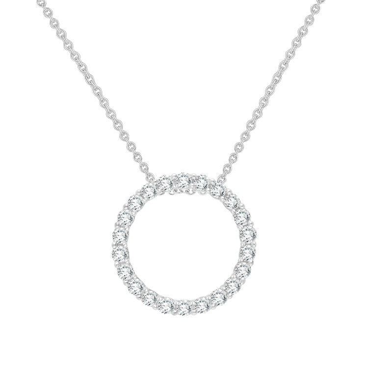 0.50ct Lab Grown Diamond Necklace in 9K White Gold
