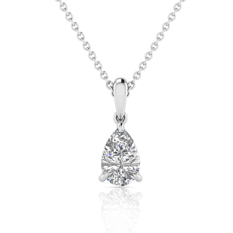 1.00ct Lab Grown Diamond Necklace in 9K White Gold