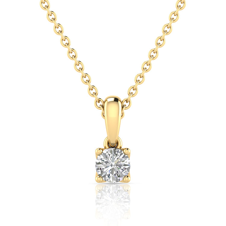 0.25ct Lab Grown Diamond Necklace in 9K Yellow Gold