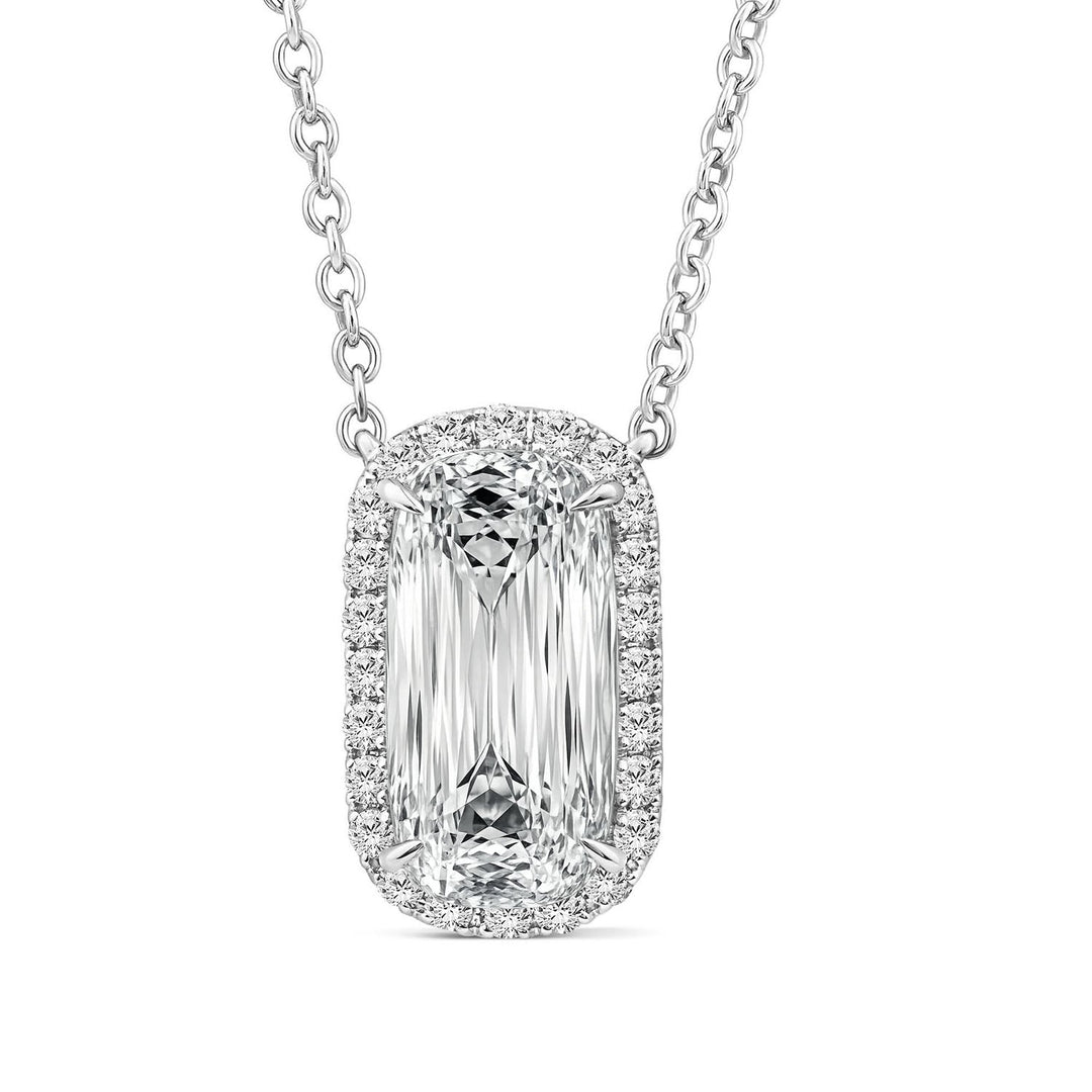 2.15ct Lab Grown Diamond Northern Ray Necklace in 18K White Gold