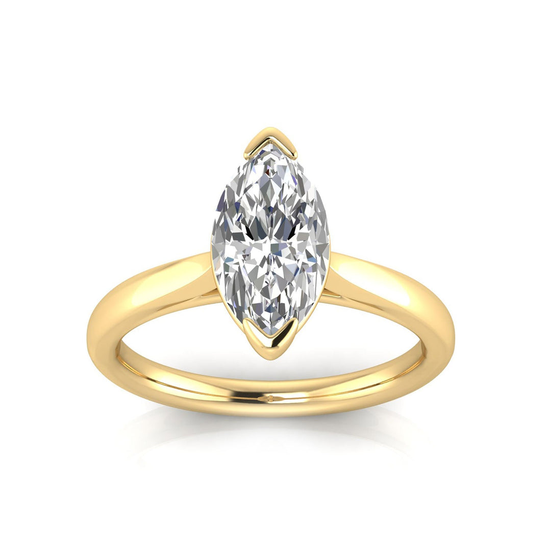 1.50ct Marquise Lab Grown Diamond Ring in 9K Yellow Gold