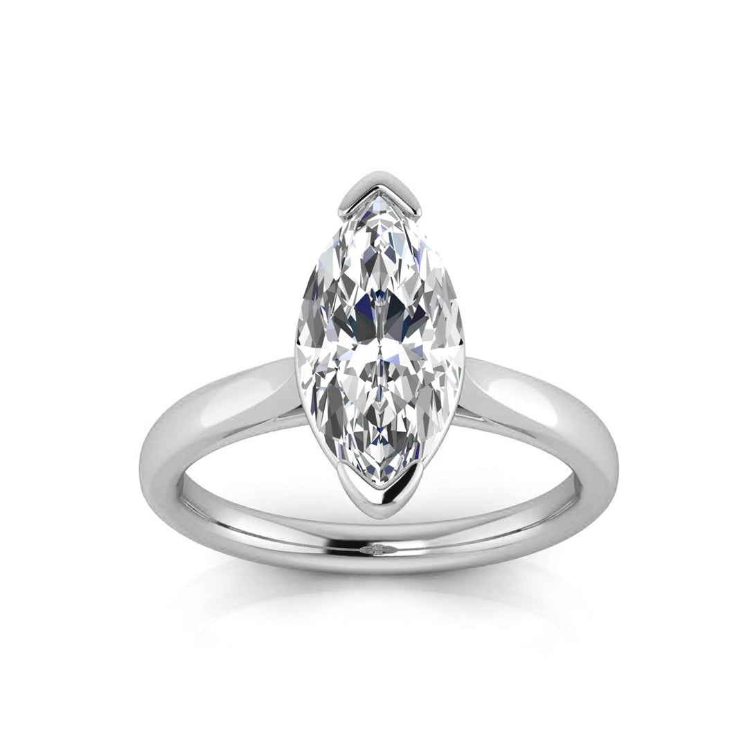 2.00ct Marquise Lab Grown Diamond Ring in 9K White Gold