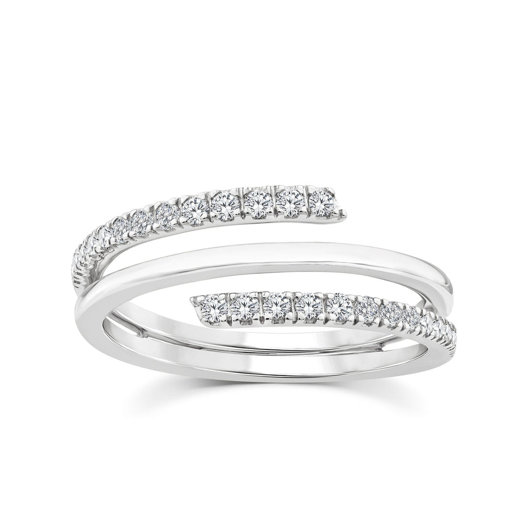 0.25ct Lab Grown Diamond Wrap Ring in 9K White Gold