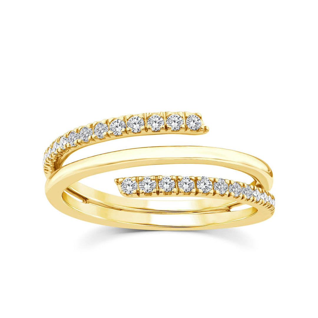 0.25ct Lab Grown Diamond Wrap Ring in 9K Yellow Gold