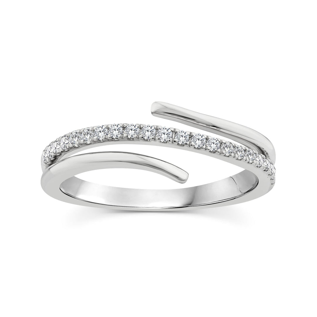 0.18ct Lab Grown Diamond Wrap Ring in 9K White Gold