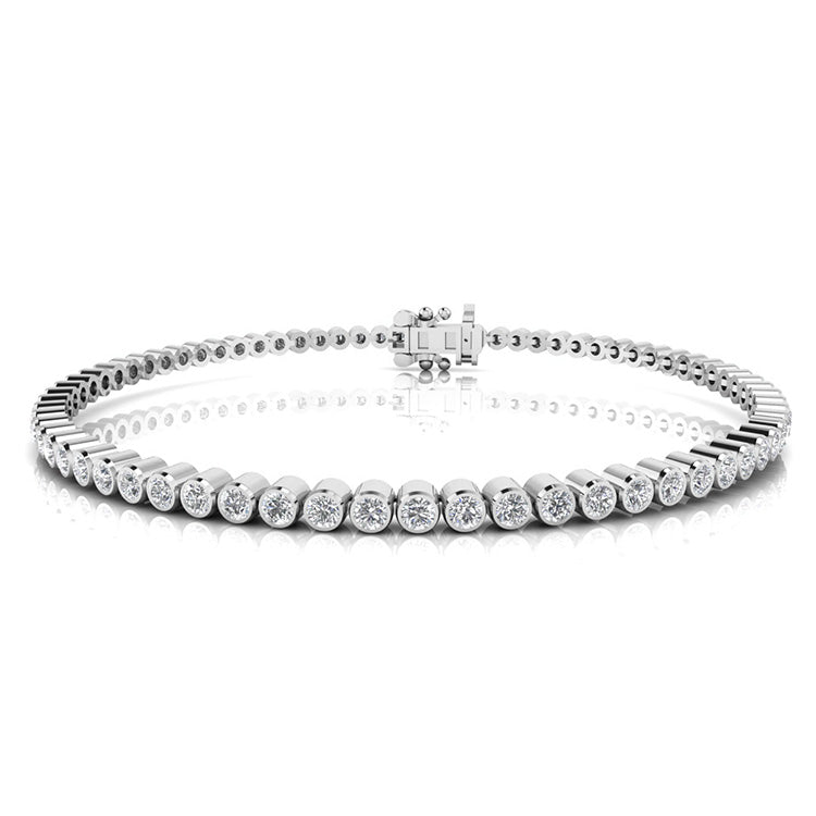 2.00ct Lab Grown Diamond Tennis Bracelet in 9K White Gold