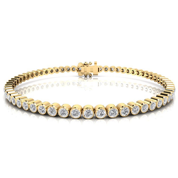 3.00ct Lab Grown Diamond Tennis Bracelet in 9K Yellow Gold