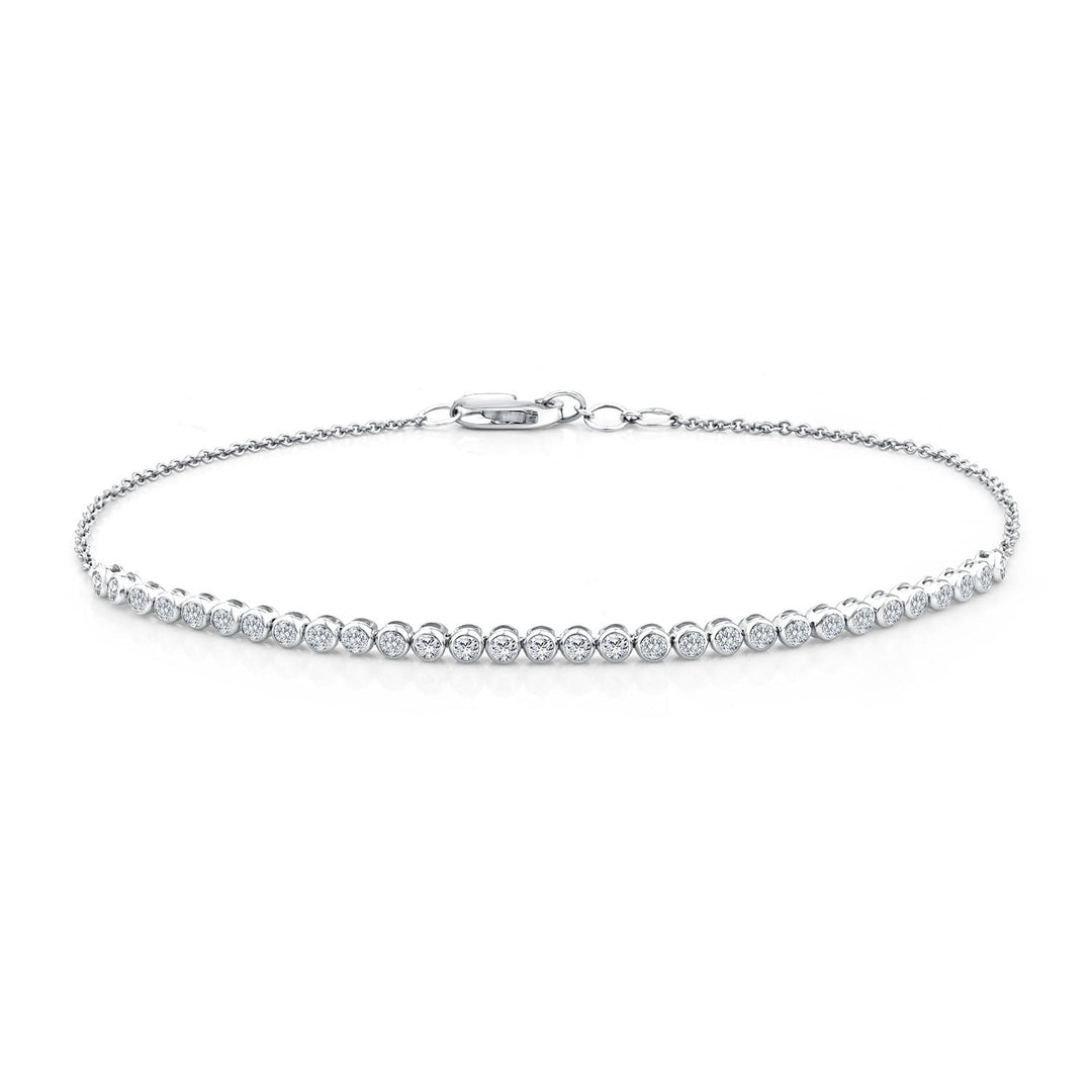 0.50ct Lab Grown Diamond Half Tennis Bracelet in 9K White Gold