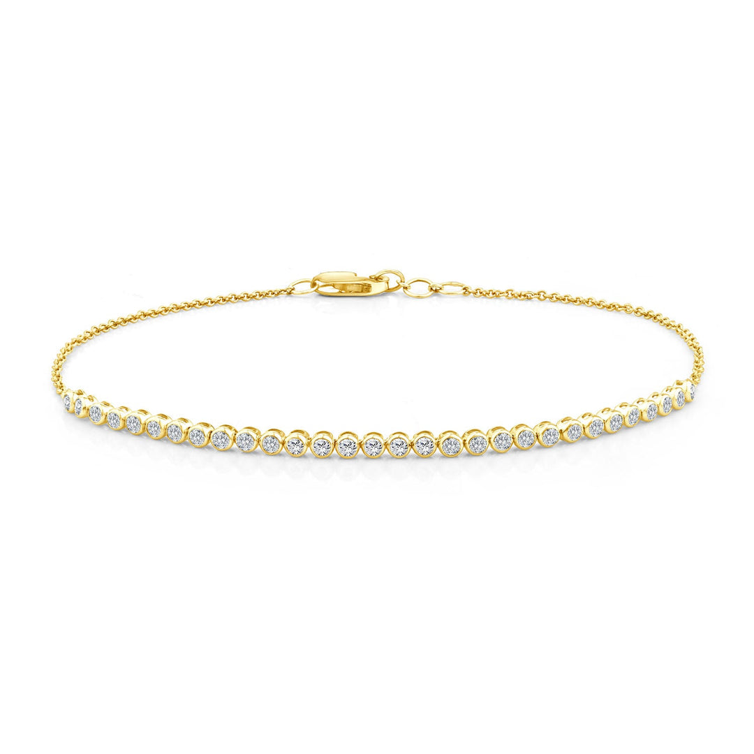 0.50ct Lab Grown Diamond Half Tennis Bracelet in 9K Yellow Gold