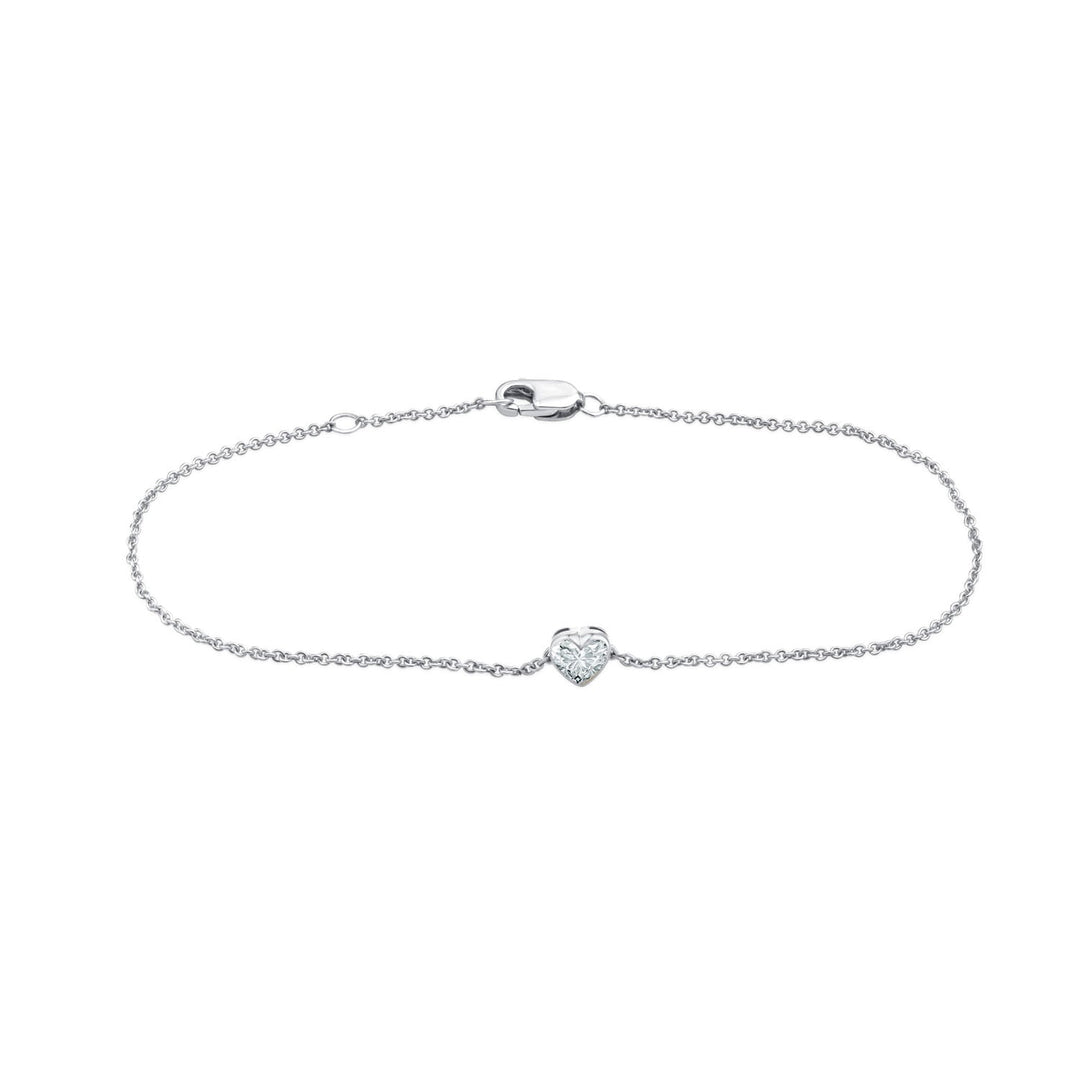 0.20ct Heart Lab Grown Diamond Bracelet in 9K White Gold