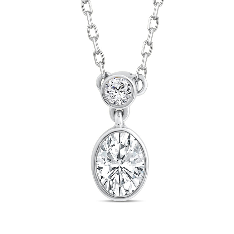 0.25ct Lab Grown Diamond Necklace in 9K White Gold