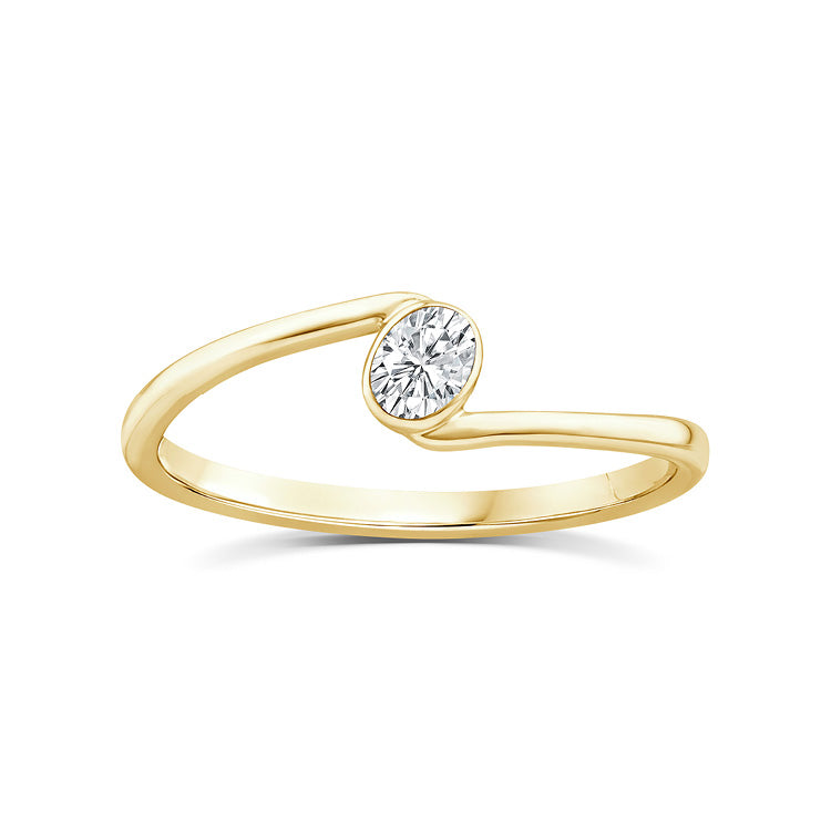 0.15ct Lab Grown Diamond Ring in 9K Yellow Gold