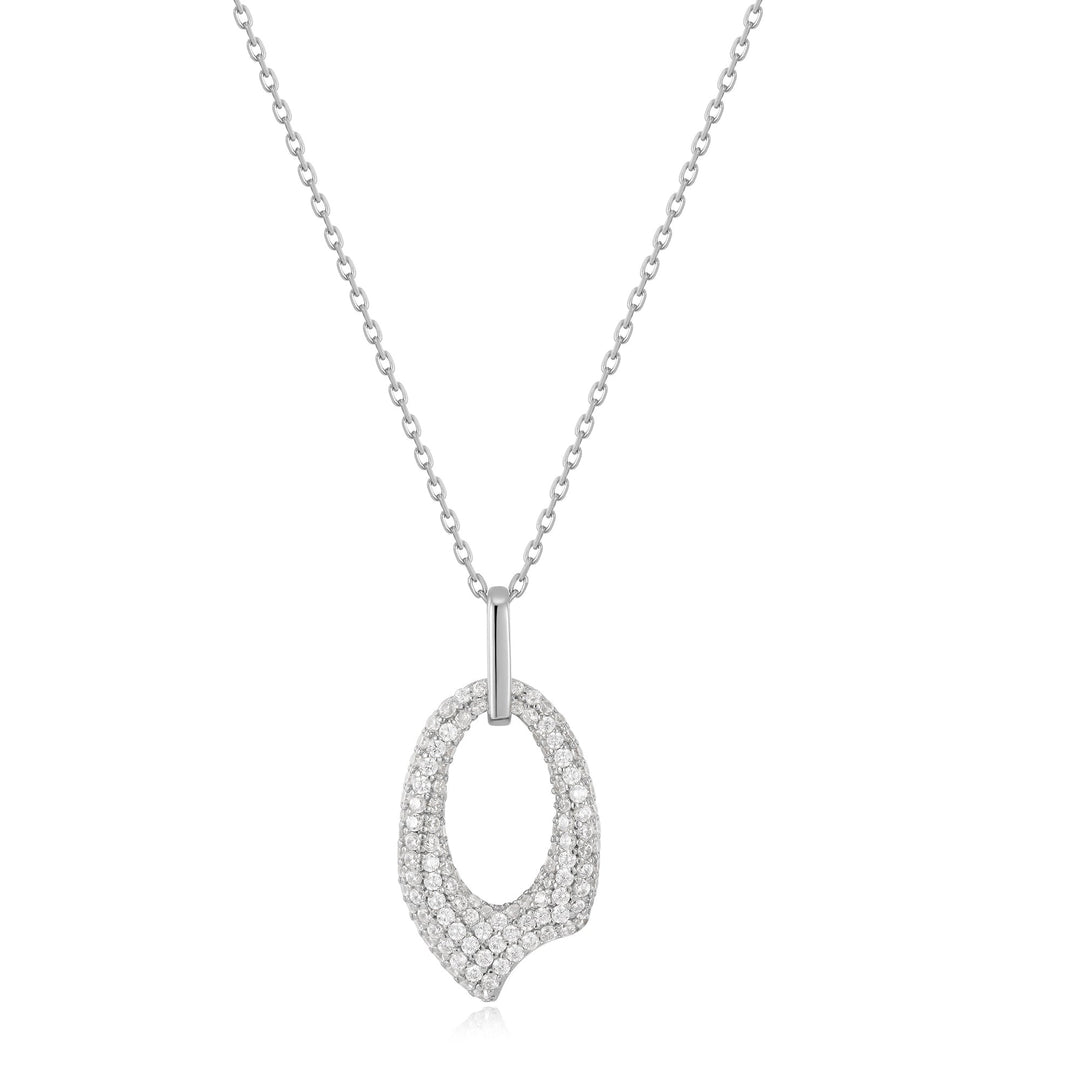 Ania Haie Silver Pave Arrow Pendant Necklace N051-02H