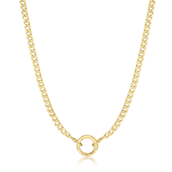 Ania Haie Gold Curb Chain Charm Connector Necklace N052-02G