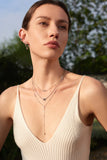 Ania Haie Silver Geometric Sparkle Chain Necklace N053-06H