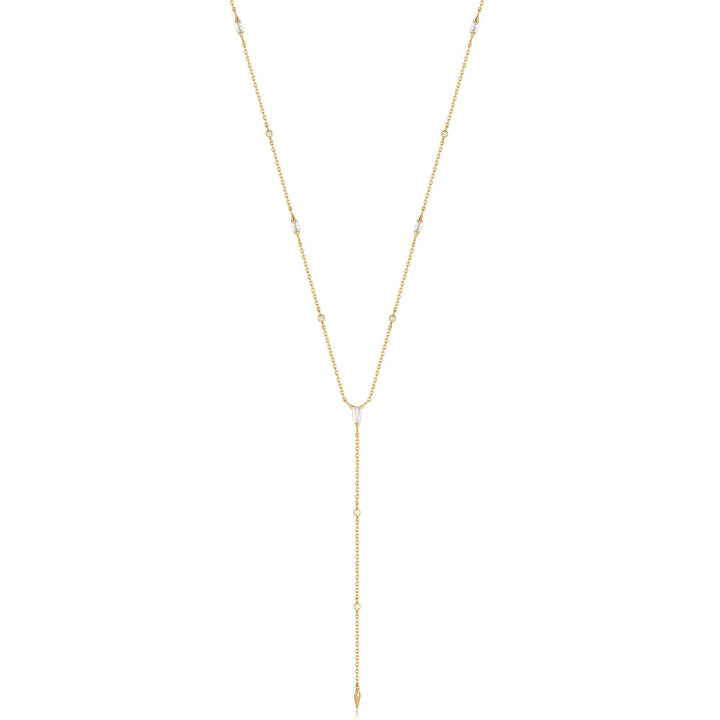 Ania Haie Gold Sparkle Point Y Necklace N053-05G