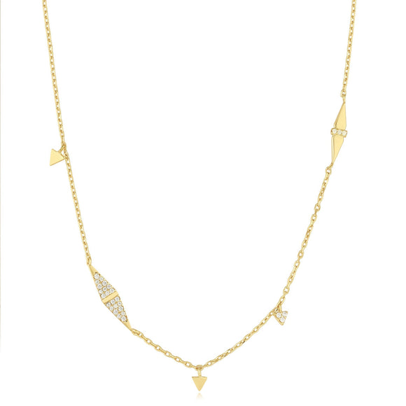 Ania Haie Gold Geometric Sparkle Chain Necklace N053-06G