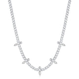 Ania Haie Silver Curb Chain Sparkle Point Necklace N053-07H