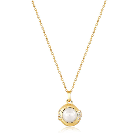 Ania Haie Gold Pearl Sphere Pendant Necklace N054-04G