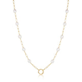 Ania Haie Gold Pearl Chain Charm Connector Necklace N055-03G