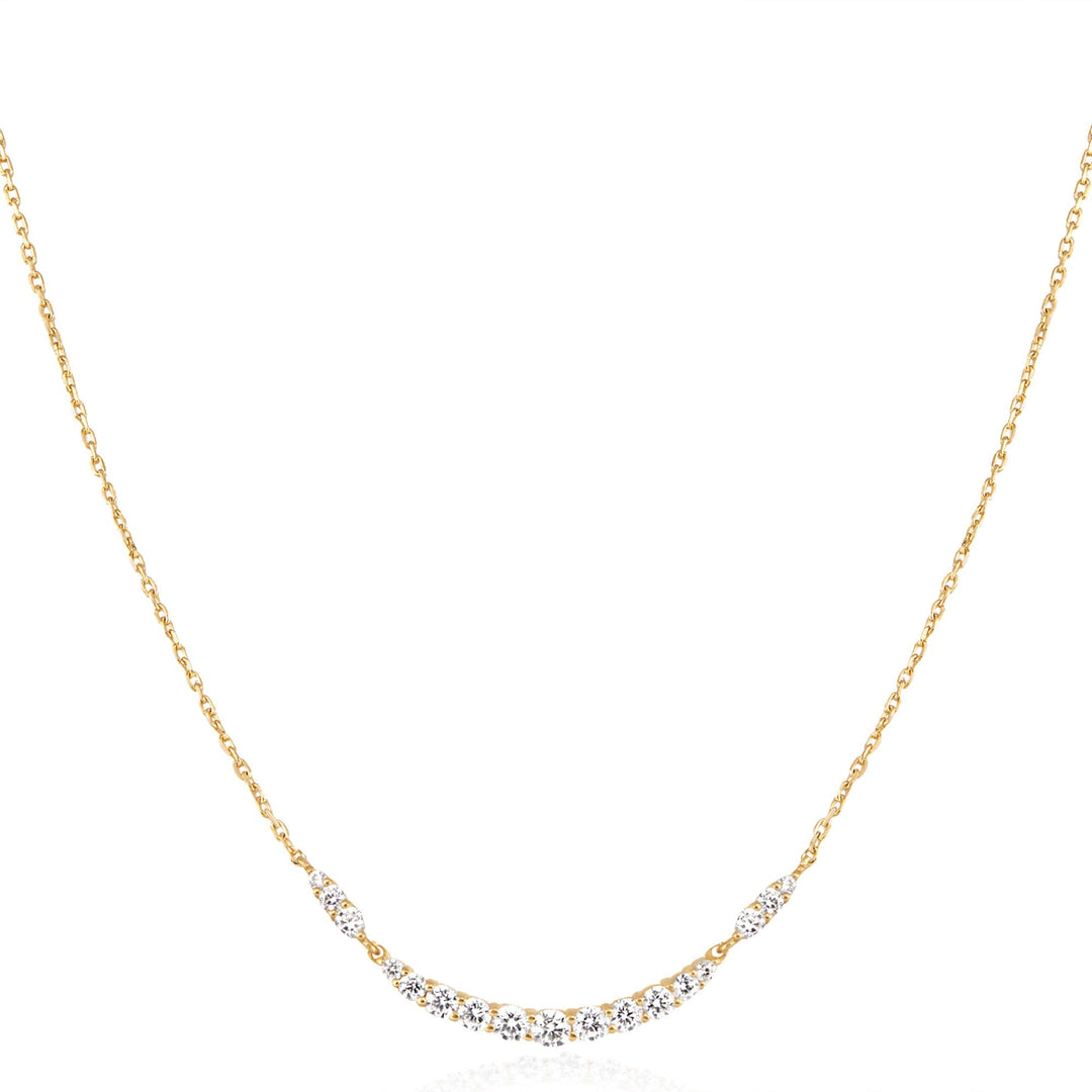 Ania Haie Gold Arc Pave Necklace N056-02G