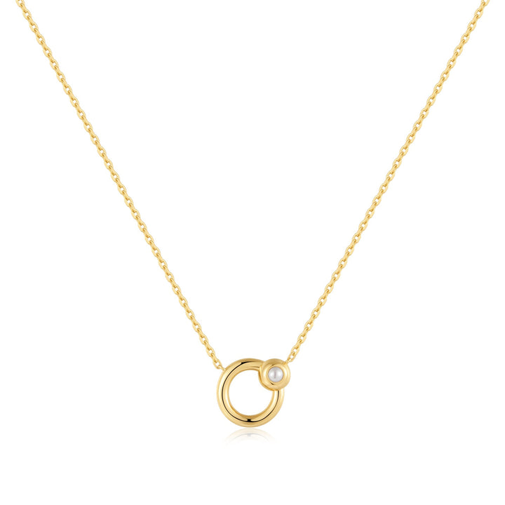 Ania Haie Gold Hoop Freshwater Pearl Necklace N058-03G