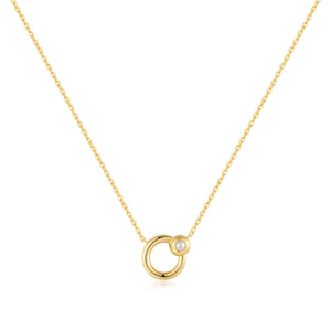 Ania Haie Gold Hoop Freshwater Pearl Necklace N058-03G