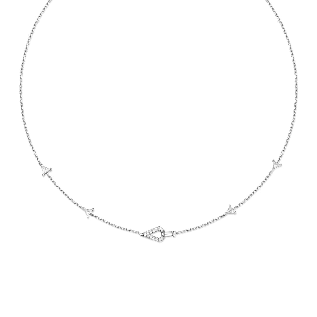 Ania Haie Silver Geometric Satellite Necklace N059-03H