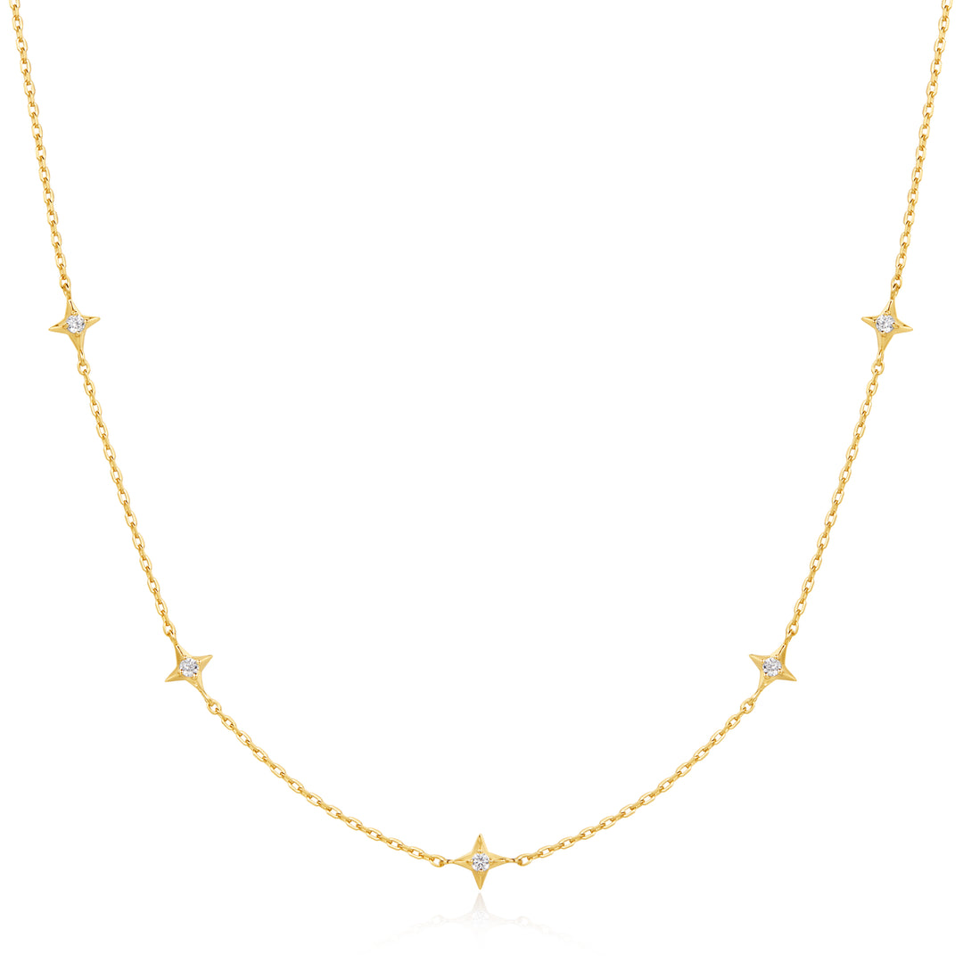 Ania Haie Gold Stars Station Necklace N061-04G