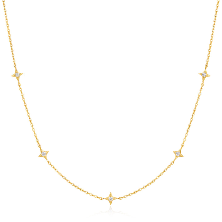 Ania Haie Gold Stars Station Necklace N061-04G