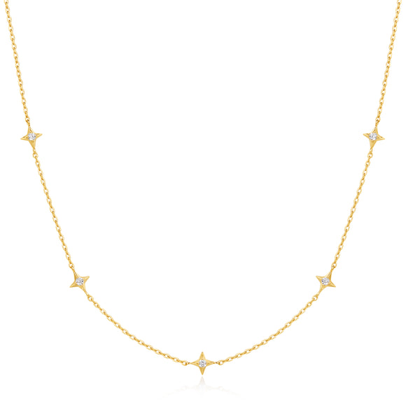 Ania Haie Gold Stars Station Necklace N061-04G