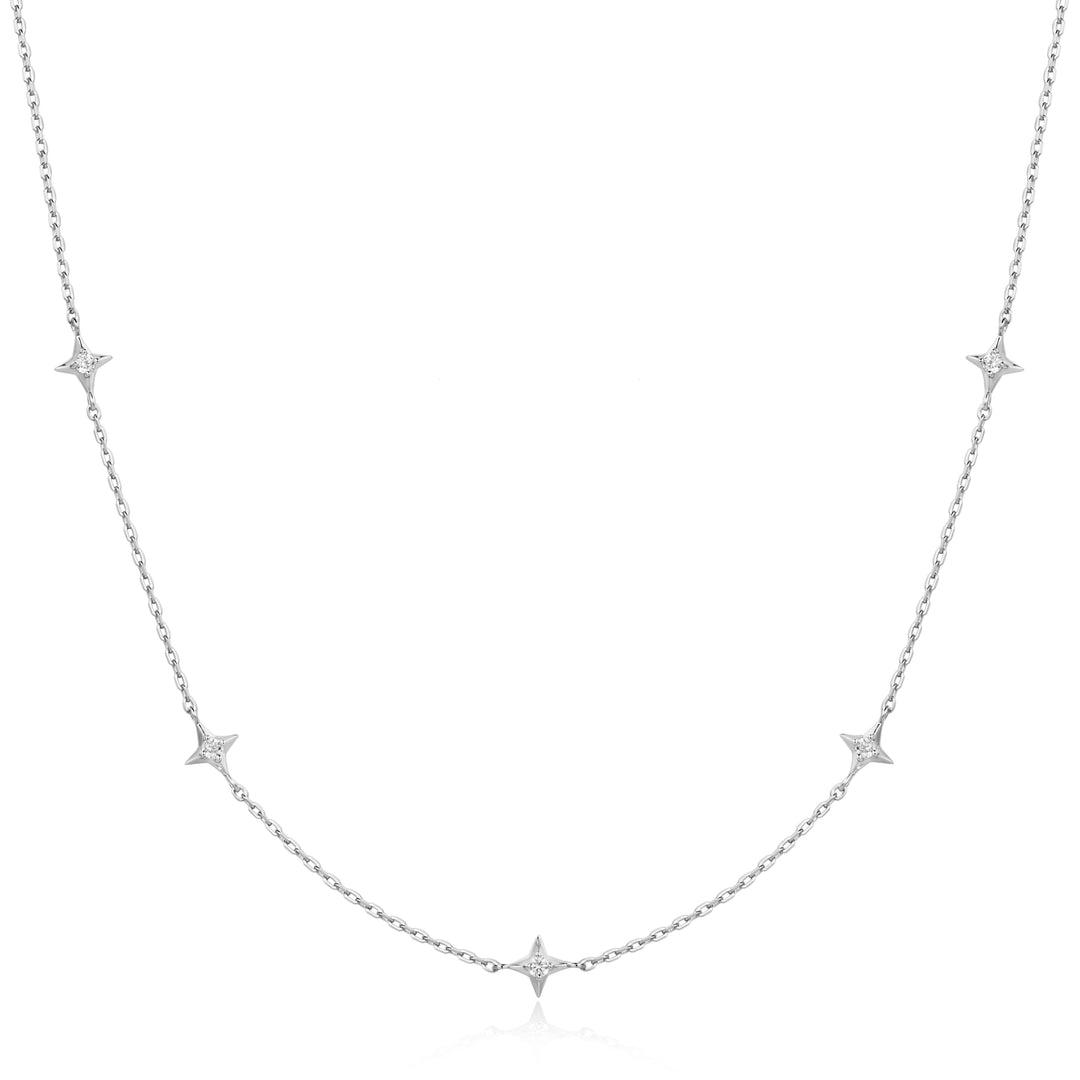 Ania Haie Silver Stars Station Necklace N061-04H