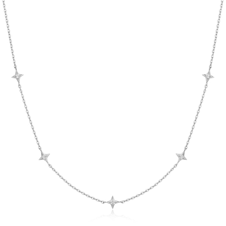 Ania Haie Silver Stars Station Necklace N061-04H