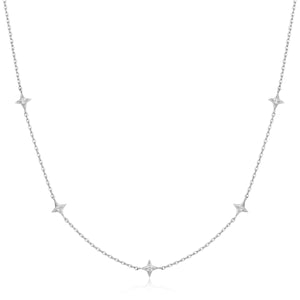 Ania Haie Silver Stars Station Necklace N061-04H