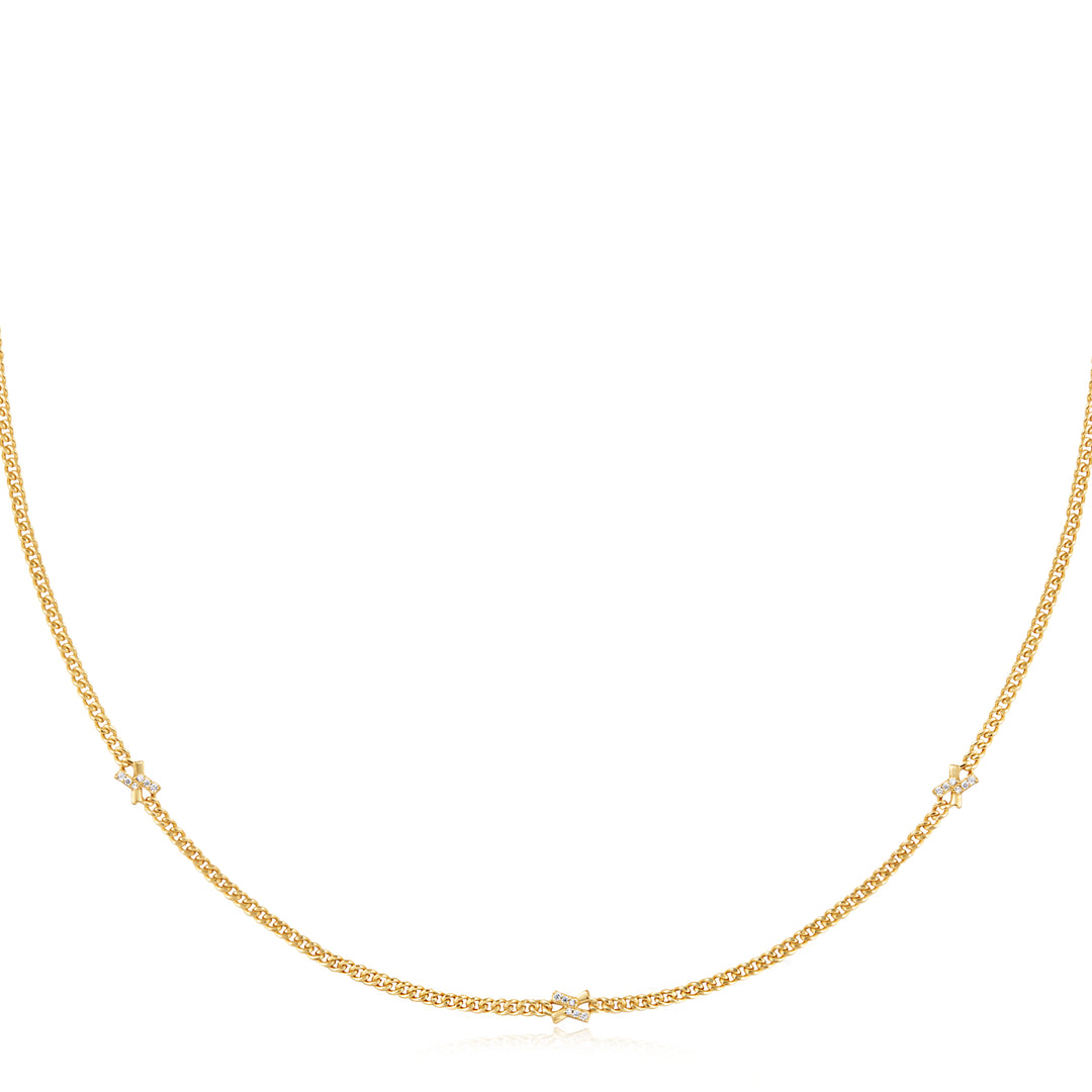 Ania Haie Gold Cross Station Necklace N061-05G