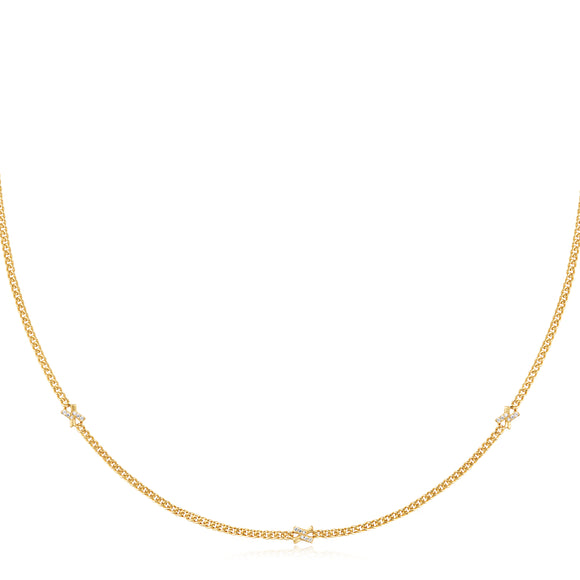 Ania Haie Gold Cross Station Necklace N061-05G