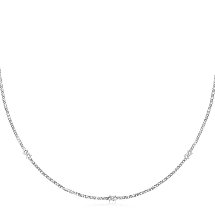 Ania Haie Silver Cross Station Necklace N061-05H