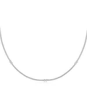 Ania Haie Silver Cross Station Necklace N061-05H