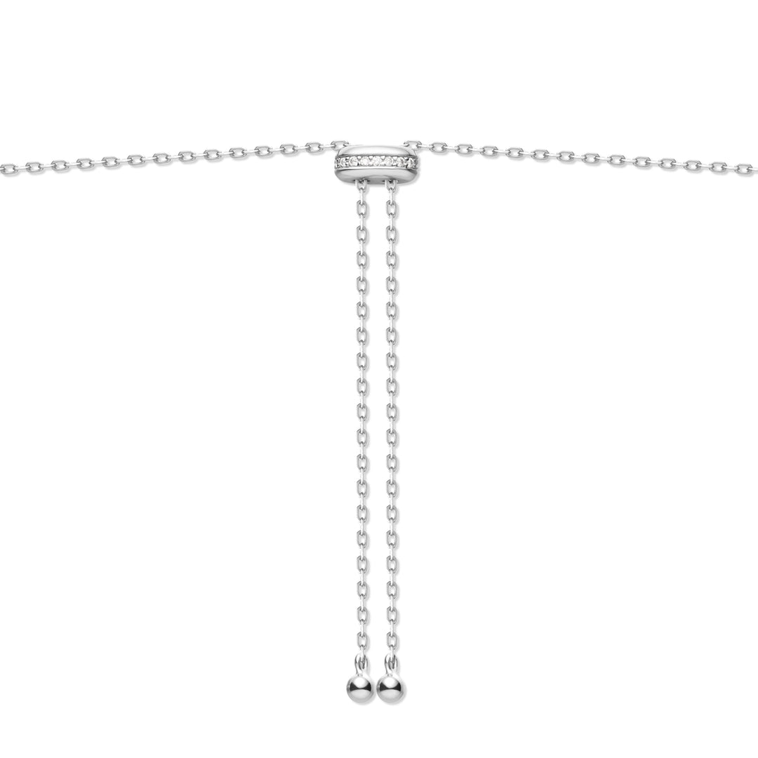 Ania Haie Silver Bezel Cubic Zirconia Station Necklace