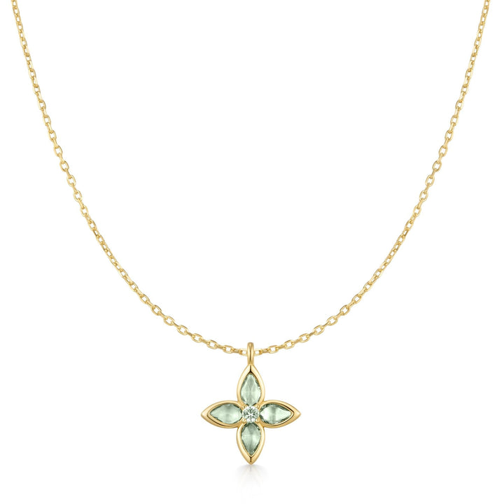 Ania Haie Gold Mint Green Lucky Clover Necklace N073-03G