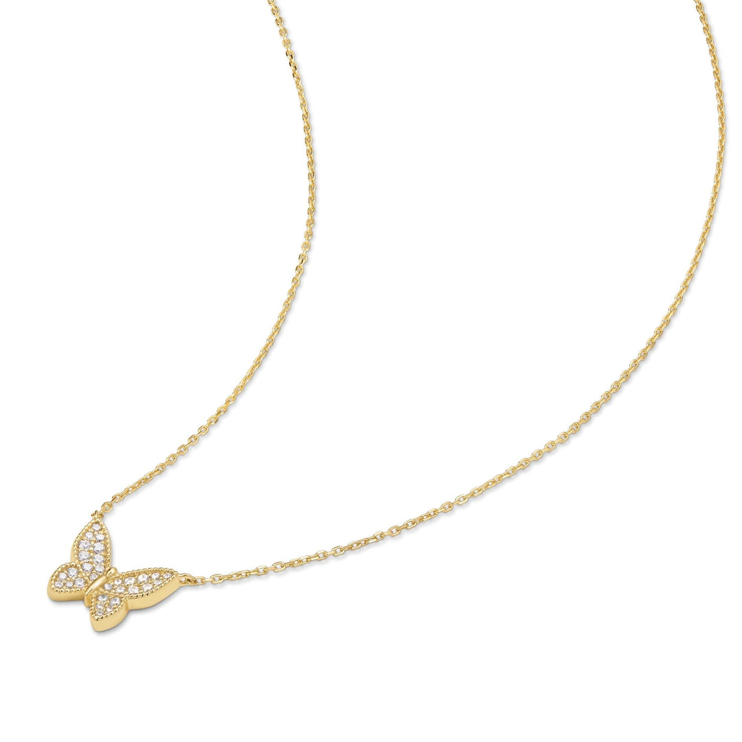 Ania Haie Gold Butterfly Pave Necklace N073-07G