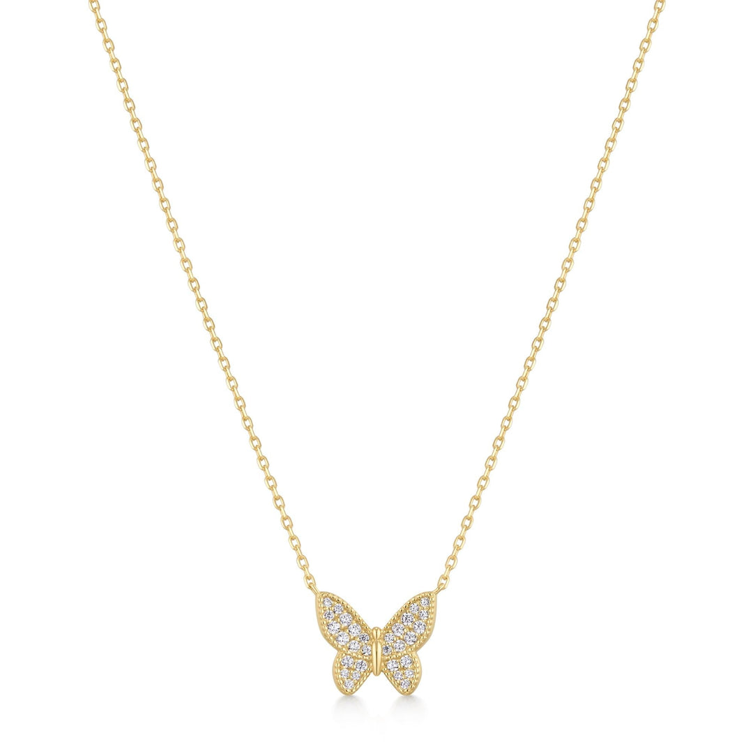 Ania Haie Gold Butterfly Pave Necklace N073-07G