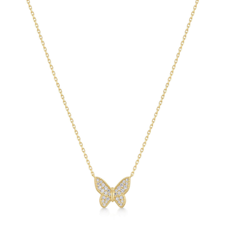 Ania Haie Gold Butterfly Pave Necklace N073-07G