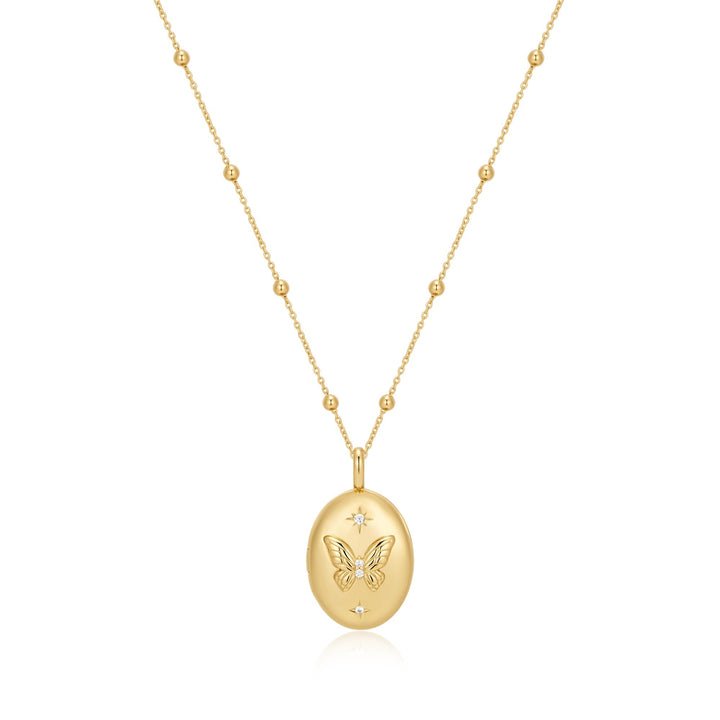 Ania Haie Gold Butterfly Locket Necklace N073-08G