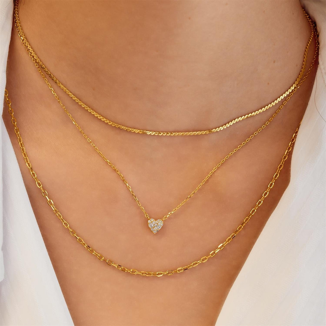 Ania Haie Gold Pave Heart Necklace N074-01G