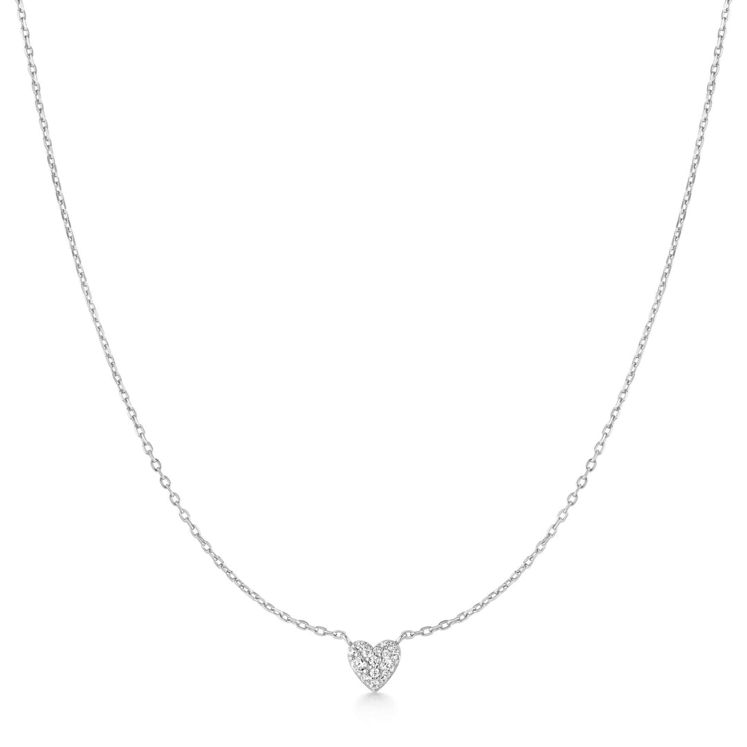 Ania Haie Silver Pave Heart Necklace N074-01G