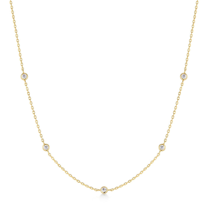 Ania Haie Gold Classic Bezel-Set Station Necklace N074-02G