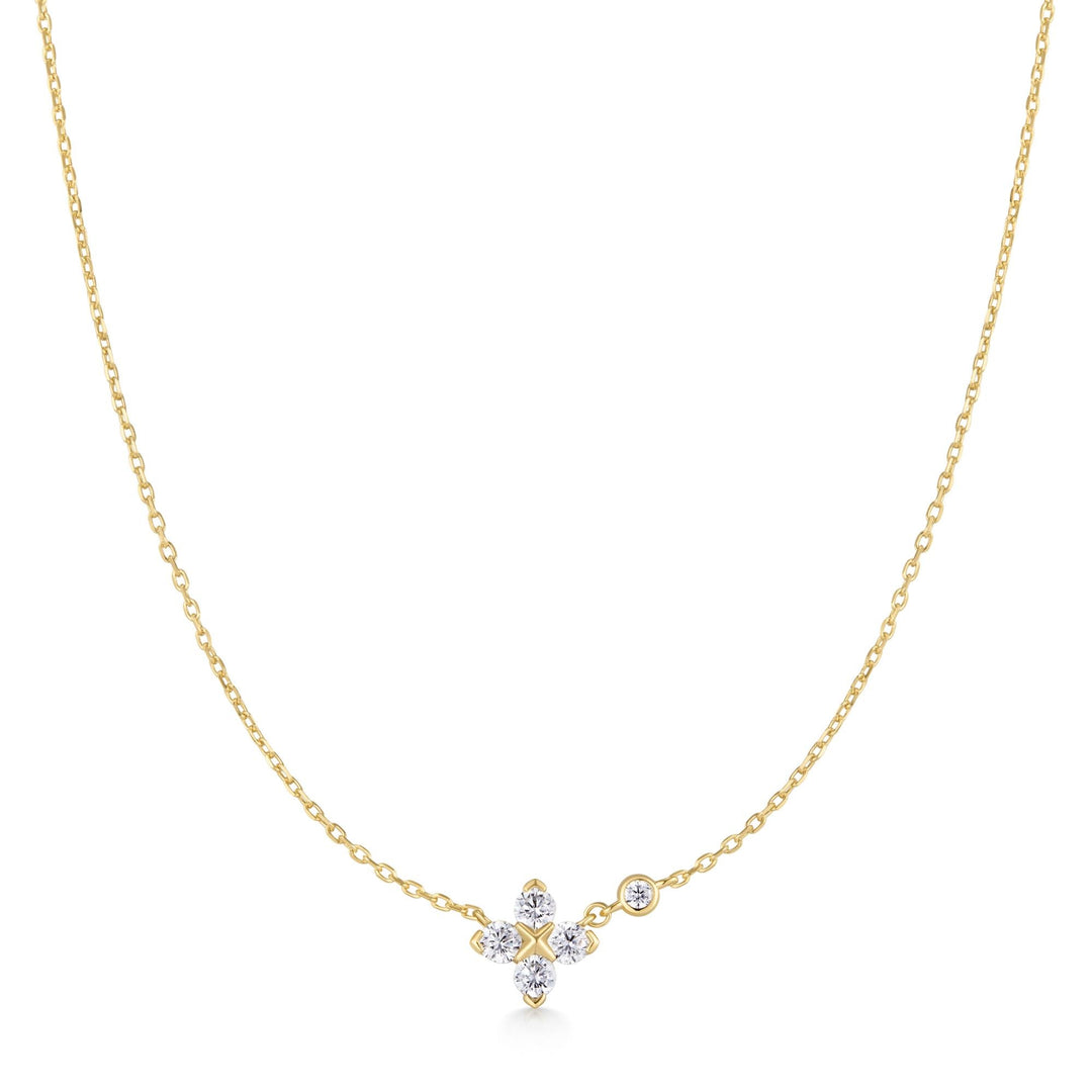 Ania Haie Gold Sparkling Lucky Clover Necklace N074-04G