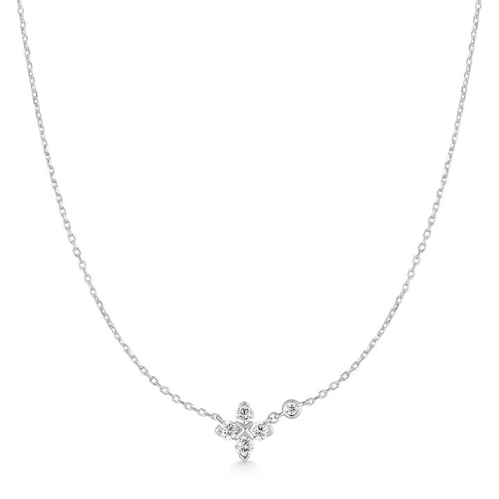Ania Haie Silver Sparkling Lucky Clover Necklace N074-04H